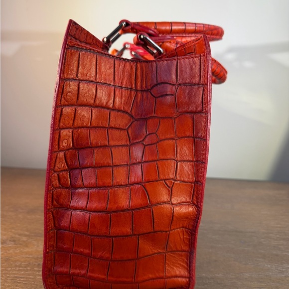 Dooney & Bourke Alto Leather Croc Embossed Satchel & wallet - Picture 5 of 17